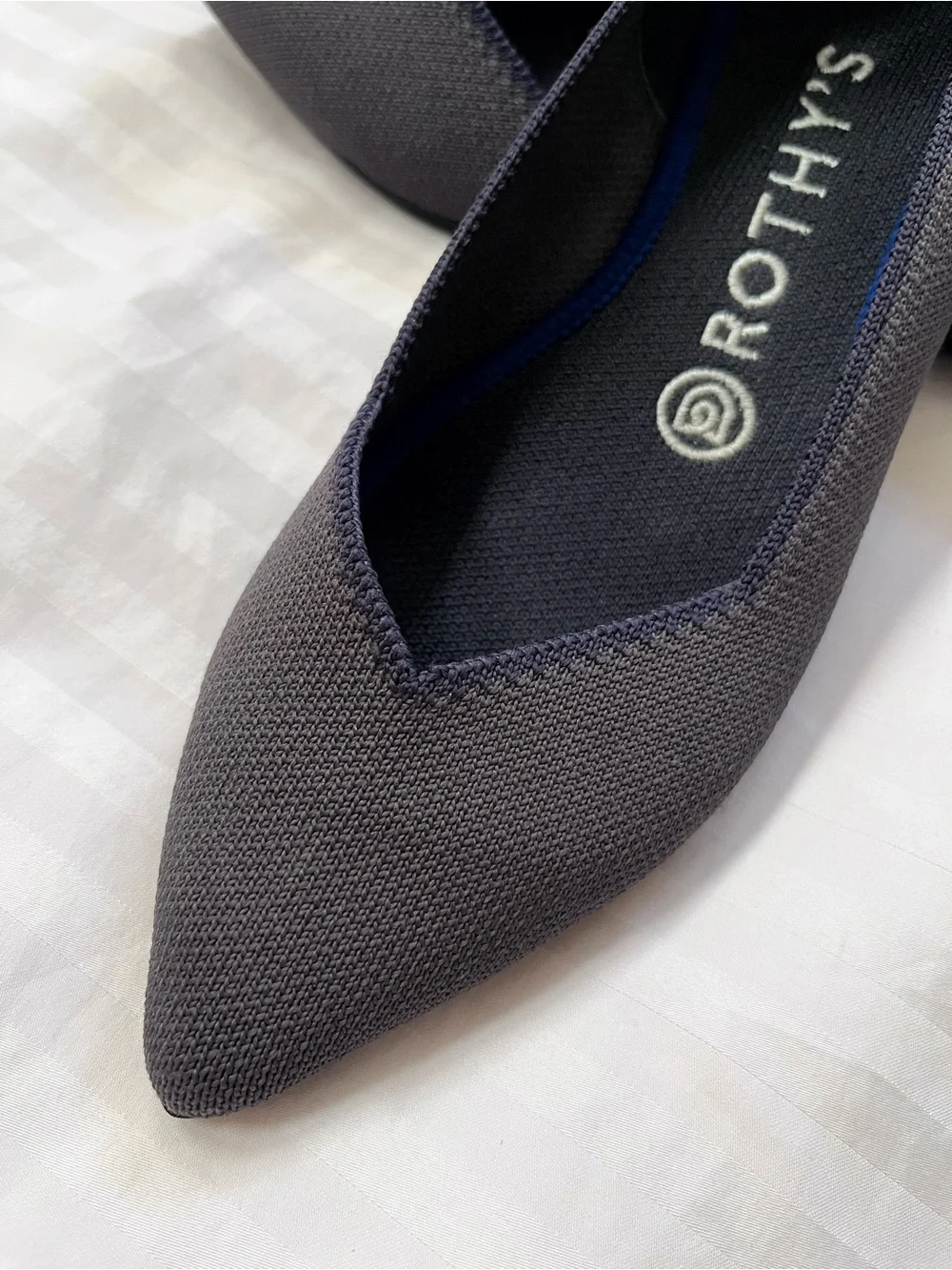 Rothy’s | EUC - The Point Knit Ballet Flats | Charcoal, Size 6.5